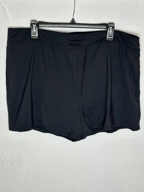 Lands' End Black Women's Active Swim/Workout Shorts